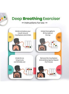 Control D Respirometer 3 Ball Lung Exerciser Respiratory Exerciser Spirometer  - Image 2