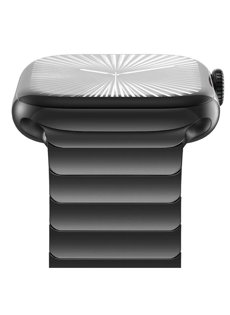 JAJEEK Stainless Steel Strap for iWatch 49mm, 46mm, 45mm, 44mm, 42mm – Black Replacement Band for Apple Watch Ultra 3, Ultra 2, Ultra, Series 10, 9, 8, 7, SE, 6, 5, 4, 3, 2, 1 – Sleek, Durable & Adjustable - Image 1