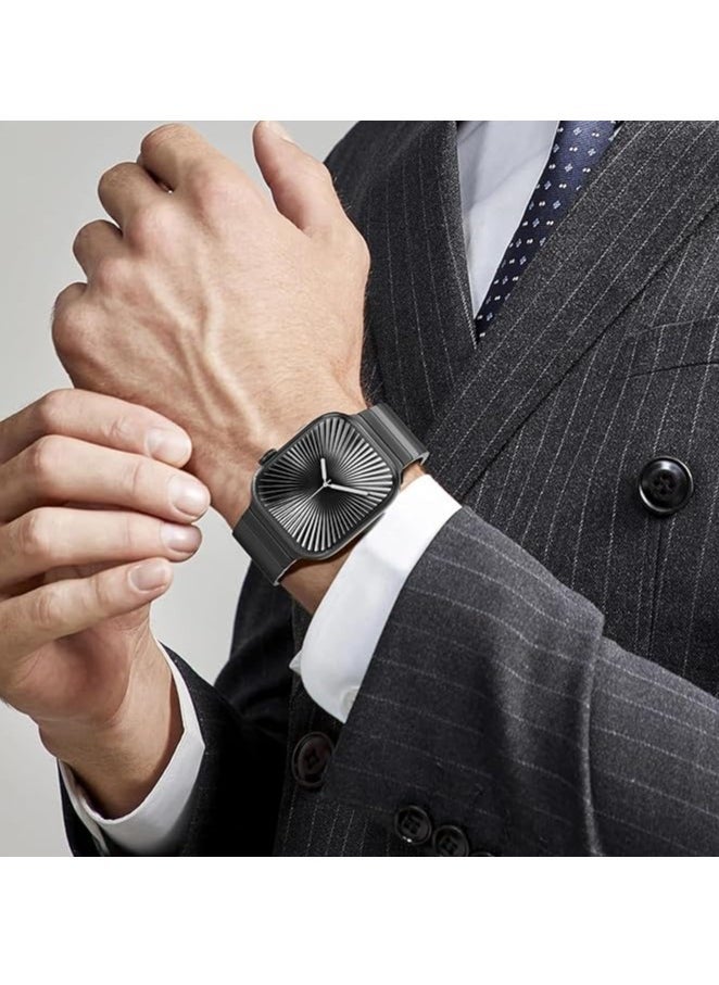 JAJEEK Stainless Steel Strap for iWatch 49mm, 46mm, 45mm, 44mm, 42mm – Black Replacement Band for Apple Watch Ultra 3, Ultra 2, Ultra, Series 10, 9, 8, 7, SE, 6, 5, 4, 3, 2, 1 – Sleek, Durable & Adjustable - Image 2