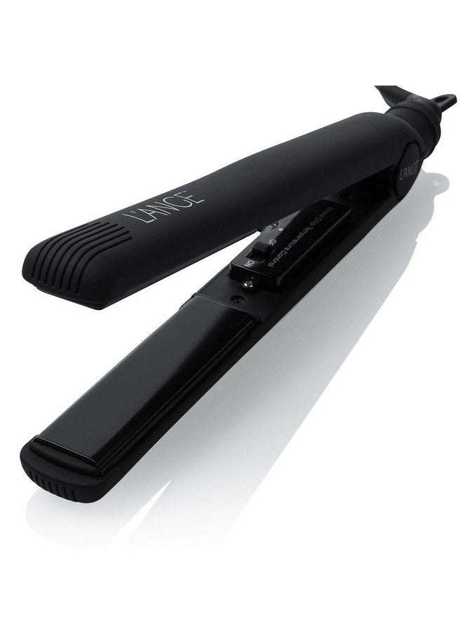 L'ANGE HAIR - Aplatir Ceramic Flat Iron Hair Straightener | Adjustable Temp Dual Voltage Hair Straightening Iron | Tourmalineinfused Flat Iron | Best 1 Inch Flat Iron To Ease Frizz | Black - Image 1