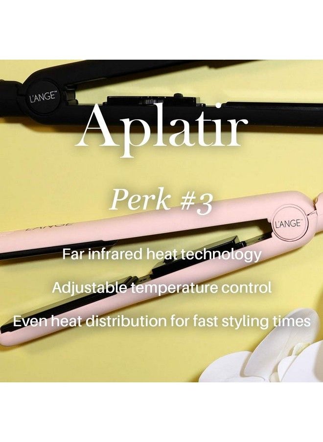 L'ANGE HAIR - Aplatir Ceramic Flat Iron Hair Straightener | Adjustable Temp Dual Voltage Hair Straightening Iron | Tourmalineinfused Flat Iron | Best 1 Inch Flat Iron To Ease Frizz | Black - Image 1