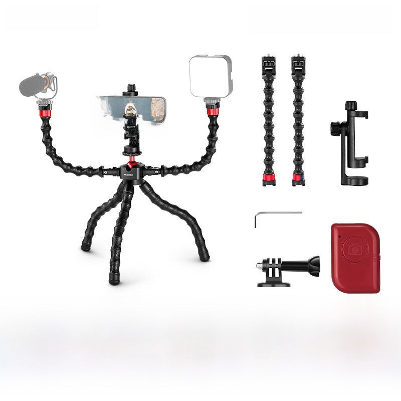 NEEWER T30/T91 Octopus Tripod Dual Arm DSLR Stand T91 flexible tripod bluetooth remote control gopro adapter)