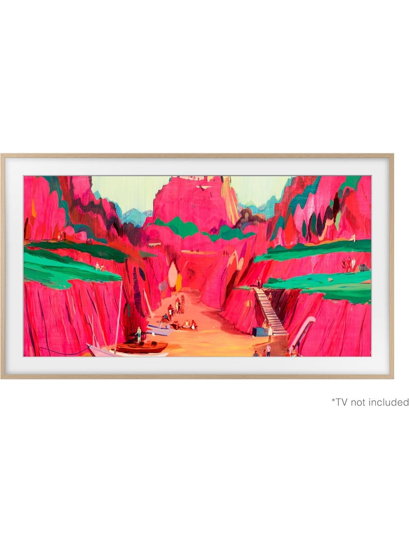 سامسونج إطار قابل للتخصيص لتلفزيون Samsung The Frame مقاس 65 بوصة (موديل 2025)، تثبيت مغناطيسي سريع وسهل، VG-SCFF65TKBZA، لون خشب الساج العصري (Modern Teak) - Image 1