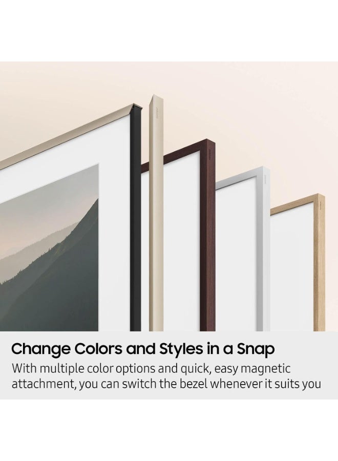 سامسونج إطار قابل للتخصيص لتلفزيون Samsung The Frame مقاس 65 بوصة (موديل 2025)، تثبيت مغناطيسي سريع وسهل، VG-SCFF65TKBZA، لون خشب الساج العصري (Modern Teak) - Image 3
