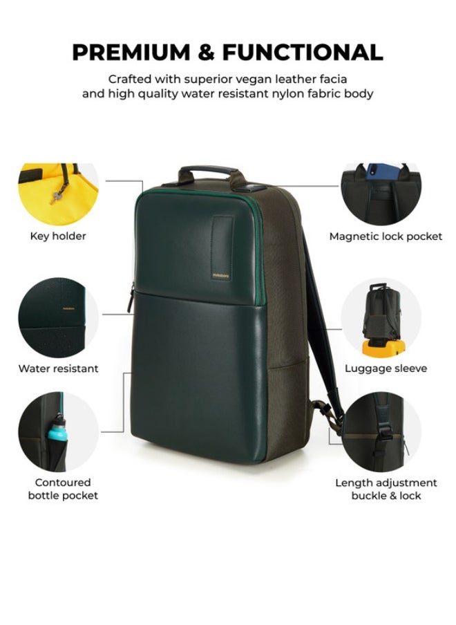Mokobara MOKOBARA The Backpack Pro 15.6" Inch Laptop Backpack Daily Use Travel for Men And Women (Green)  - Image 3