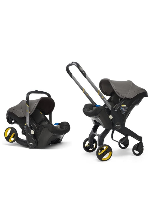 Doona Baby Car Seat And Travel Stroller Urban Grey Convertible 0 Car Seat And Pram With 5 Point Safety Harness Ergonomic Pushchair And Travel System Isofi X Base Sold Separately  - Image 1