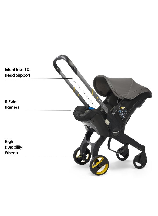 Doona Baby Car Seat And Travel Stroller Urban Grey Convertible 0 Car Seat And Pram With 5 Point Safety Harness Ergonomic Pushchair And Travel System Isofi X Base Sold Separately  - Image 2