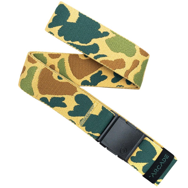Arcade Belts A2 High Fives Unisex Adventure Belt: Heavy Duty Stretch, Metal Free Buckle, Duck Camo - Sand - Image 1