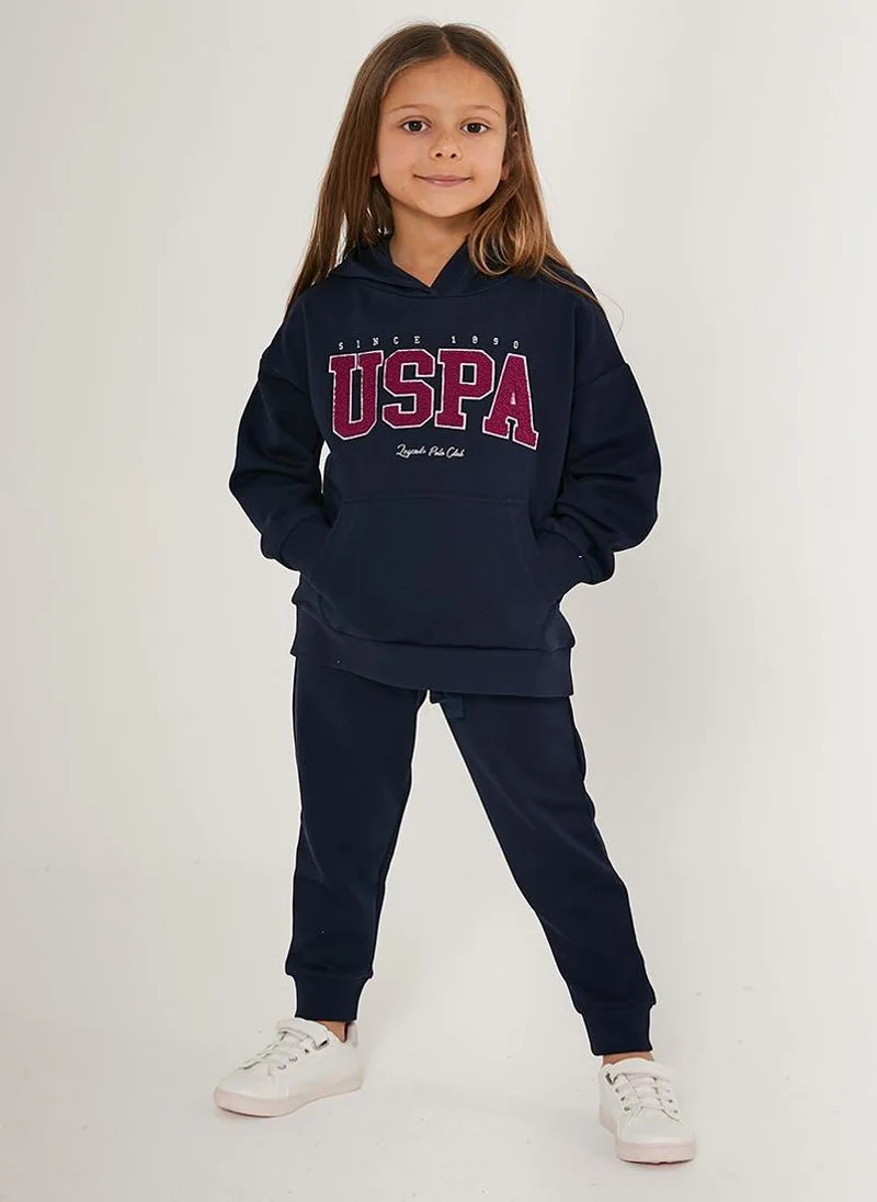 U.S. Polo Assn. U.S. Polo Assn. Girls Navy Tracksuit Set