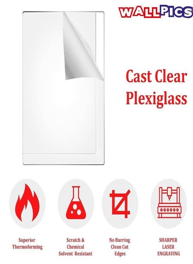 Wallpics Transparent Acrylic sheets 1mm,High Gloss clear Plexiglass Glass for Art & Craft, Painting, School Projects, Signage, DIY, Photo Frame (10x14inch-2pc) - Image 2