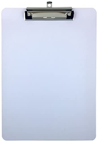 Trade Quest Clipboard Dry Erase Surface 9'' x 12.5'' Letter Size Low Profile Clip Whiteboard Single (Pack of 1) - Image 1