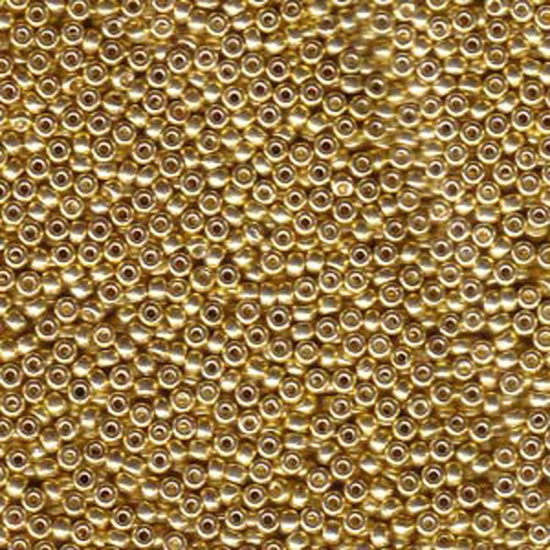 Miyuki Galvanized Gold Miyuki Japanese round rocailles glass seed beads 11/0 Approximately 24 gram 5 inch tube - Image 3