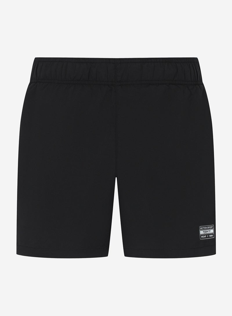 Termit Men's Beach Shorts Black  100% Polyester, Swim 'n' dry Quick-Drying, Durable Fabric for Surfing & Water Sports - Image 1