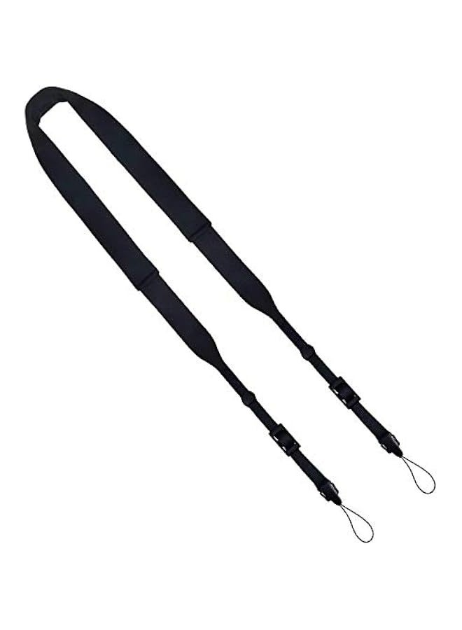 Soft Neoprene Camera Neck Strap in Black, Washable  - Image 1