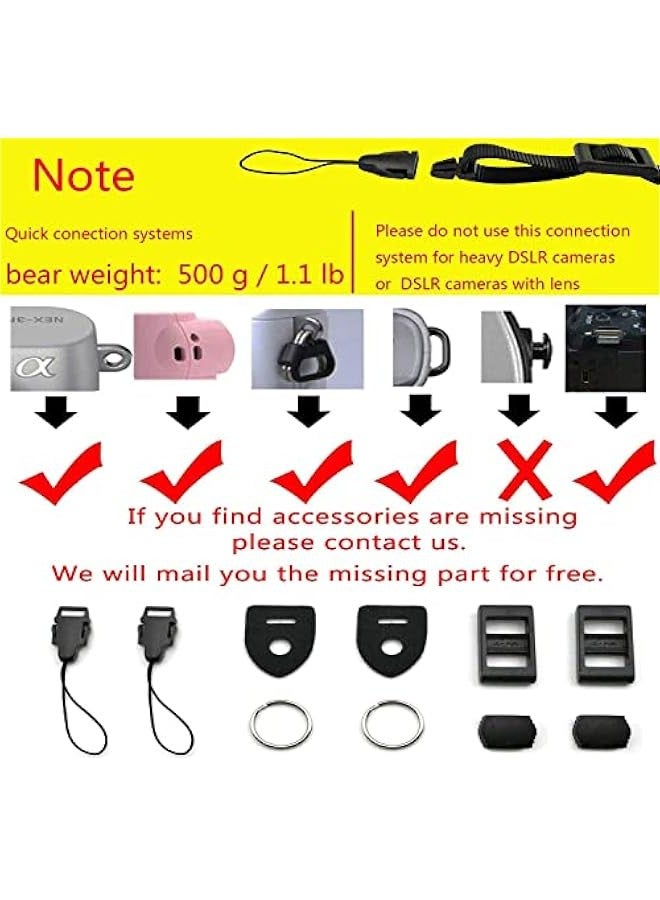 Soft Neoprene Camera Neck Strap in Black, Washable  - Image 4