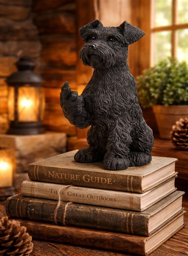 JFSM INC. Black Schnauzer Raising Middle Finger Figurine – Funny 3-Inch Resin Dog Statue, Holiday Stocking Stuffer – Pet Lover Gift, Desk or Home Office Decor - Image 2