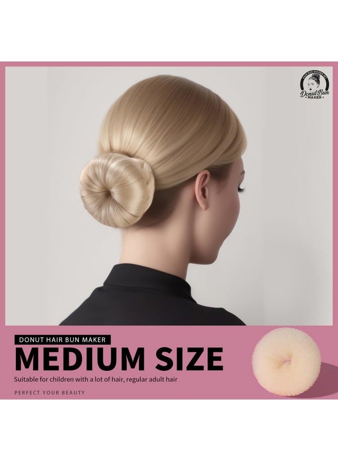 Teenitor مجموعة تشكيل كعكة الشعر مع حلقات دونات كبيرة جدًا، كبيرة، متوسطة، وصغيرة، 20 دبوس شعر بلون أشقر - Image 4