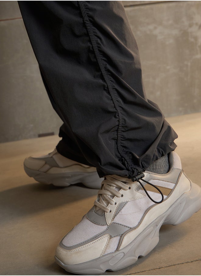 SASSAFRAS Side Ruched Baggy Parachute Pants  - Image 4