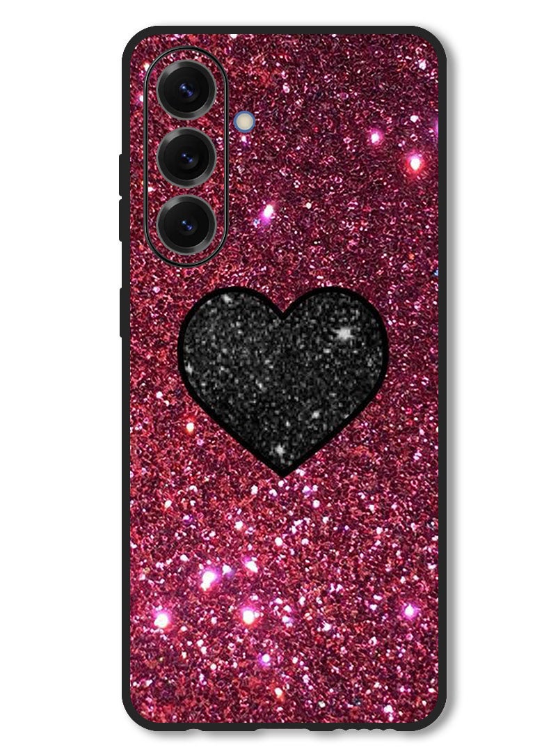 Theodor Case Compatible with Samsung Galaxy S25 FE 6.7 Inch Protection Shockproof Bumper Cover Black Heart - Image 1