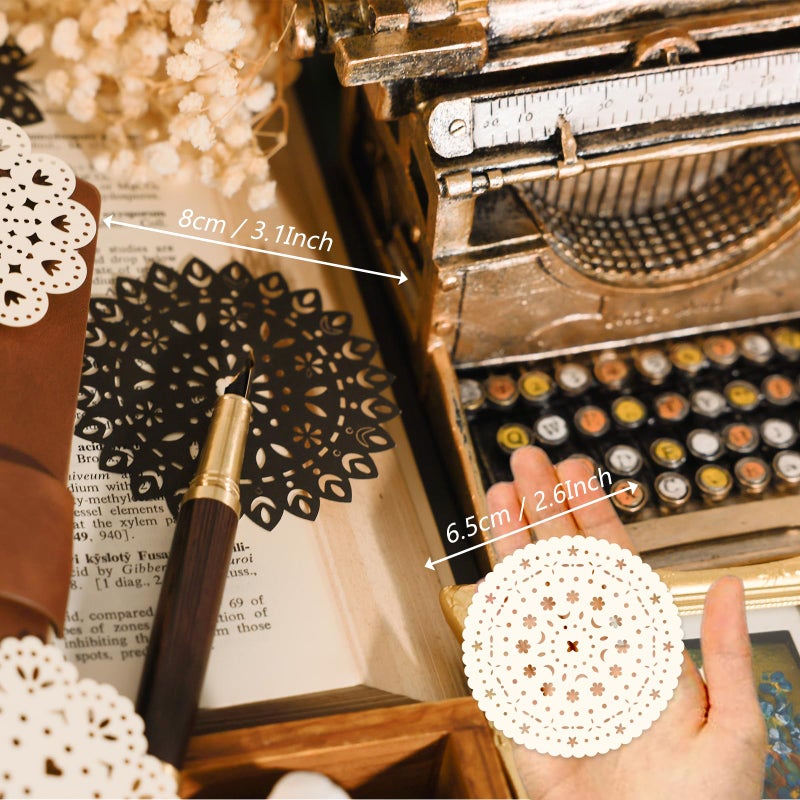 Bomichi 30 PCS Lace Paper for Scrapbooking DIY Crafts Wedding Decoration, Vintage Lace Decorative Paper for Journals Cards Albums Invitations Scrapbooking Embellishments - Image 2