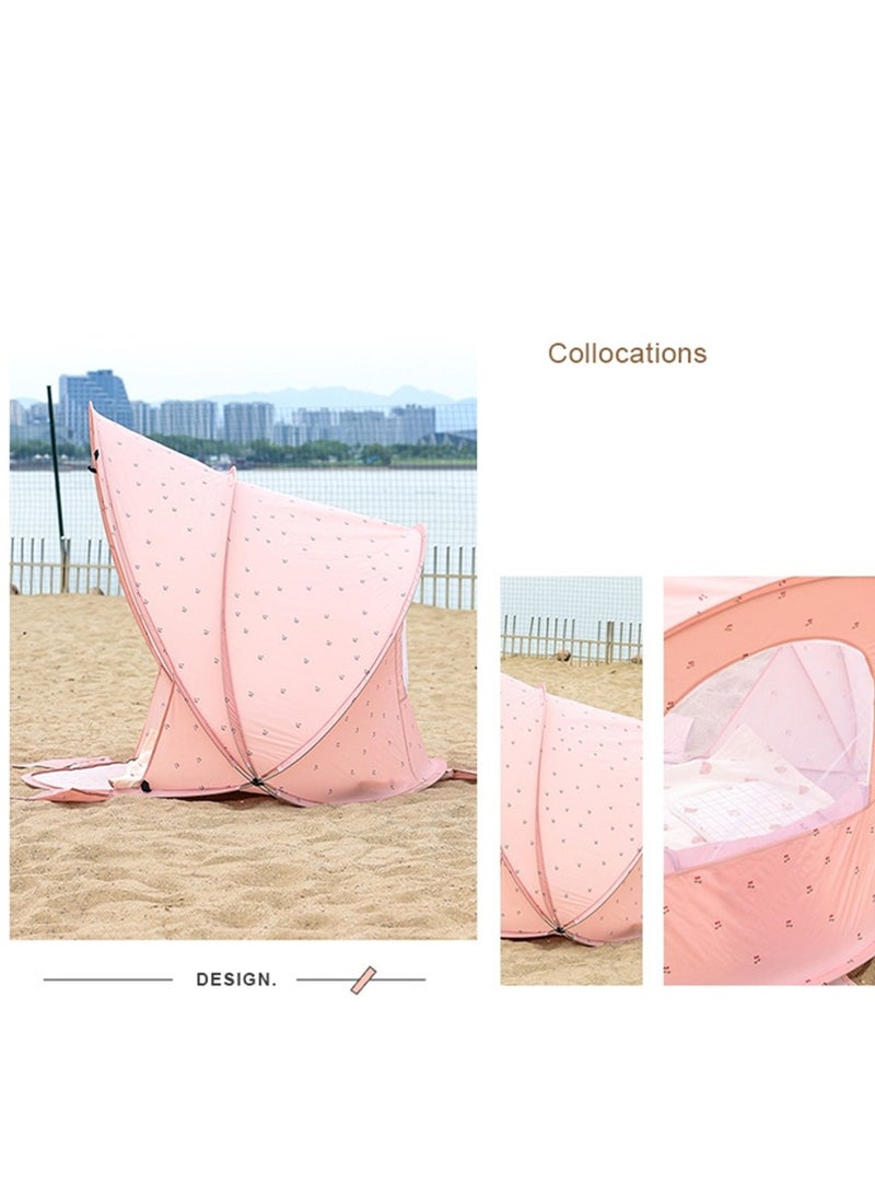 Children's outdoor picnic camping foldable sunscreen beach tent single-layer no-build game toss tent - Image 3