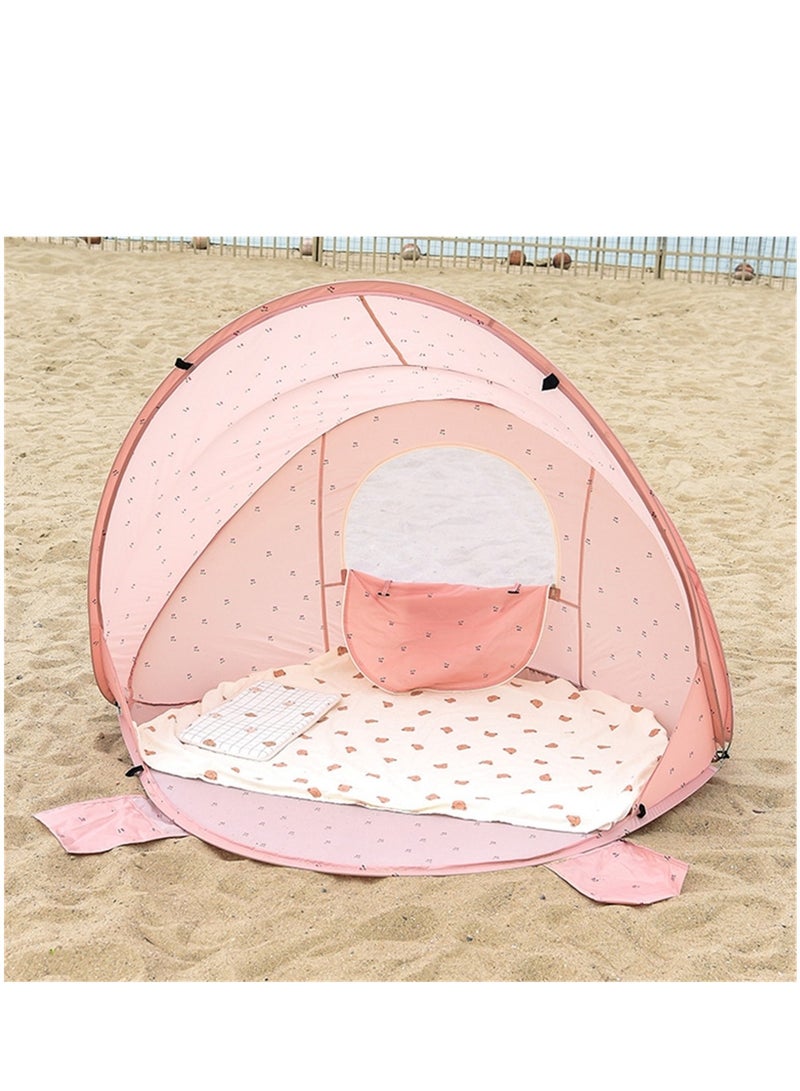 Children's outdoor picnic camping foldable sunscreen beach tent single-layer no-build game toss tent - Image 2