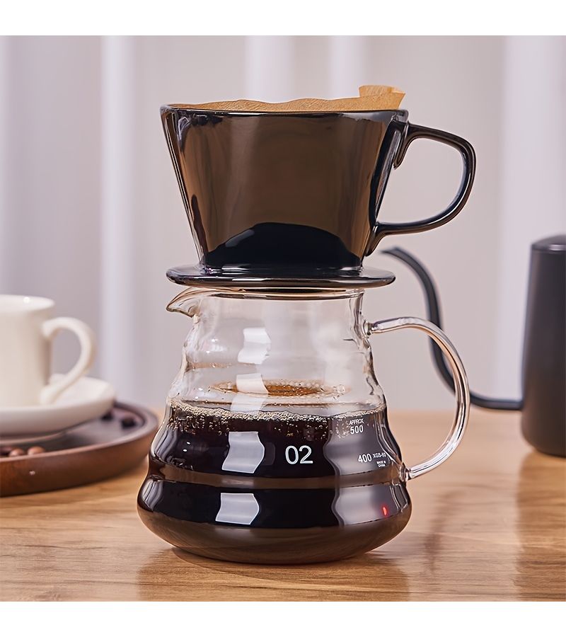 White Coffee Filter Cup Drip Pot Large Capacity Funnel Sharing Pot - Image 2