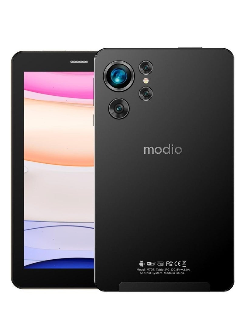 موديو كمبيوتر لوحي M795 بشاشة عالية الدقة مقاس 7 بوصات وذاكرة وصول عشوائي (RAM) سعة 6 جيجابايت وسعة تخزين 256 جيجابايت ويدعم تقنية 5G - الإصدار العالمي باللون الأسود - Image 1