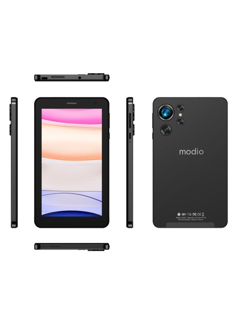 موديو كمبيوتر لوحي M795 بشاشة عالية الدقة مقاس 7 بوصات وذاكرة وصول عشوائي (RAM) سعة 6 جيجابايت وسعة تخزين 256 جيجابايت ويدعم تقنية 5G - الإصدار العالمي باللون الأسود - Image 4