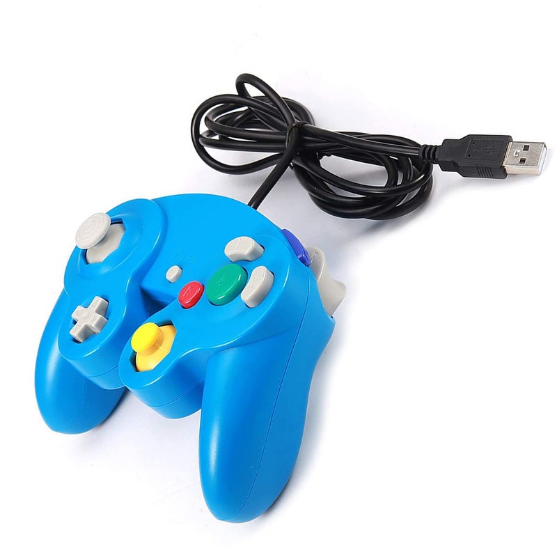 Arrocent GC Controller, Replacement for Gamecube Controller, Compatible with Wired USB Game Cube Controller/PC Windows 7 8 10 PC (Blue) - Image 4