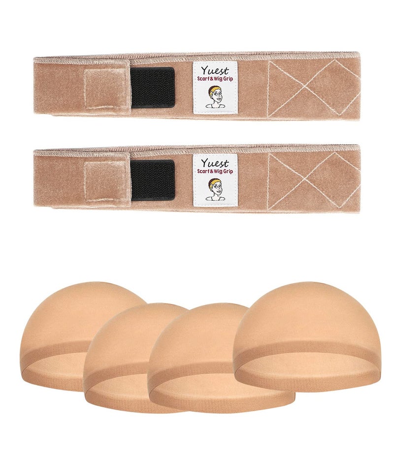 Yuest 2 Pack Wig Grip Band - Velvet Wig Grips Adjustable Headband Stay Put No Slip Edge Saver - Image 1
