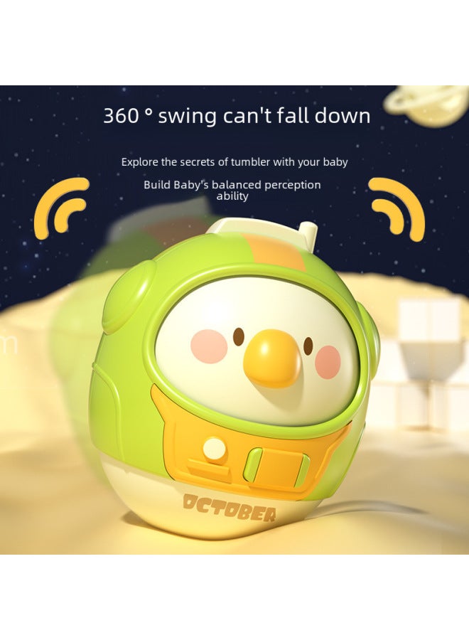 Large Animal Chewable Baby Toy Not A Flop Doll Early Education Soothing Toy Children's Instrument Rattles-Color:Meng Fun Wind Bell Tumbler-Parrot (opp Bag) - Image 4