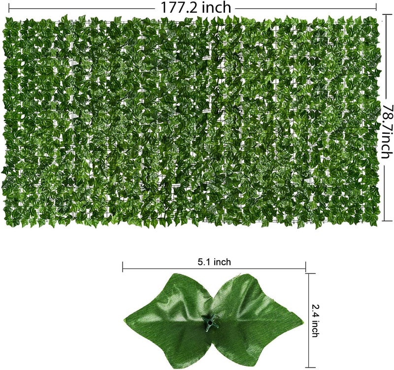 DearHouse Artificial Ivy Privacy Fence, 177.2x78.7inch Artificial Hedges Fence and Faux Ivy Leaf Decoration for Outdoor Decor, Home, Garden Decor - Image 5
