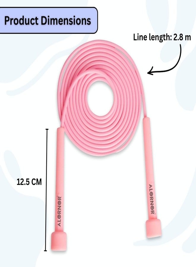 ALORNOR Skipping Rope for Men, Women and Children Jumping Rope With Adjustable Height Speed Skipping Rope for Exercise Workout, Gym, Sports, Fitness Adjustable Exercise Rope, Home Workouts. (Pink) - Image 5