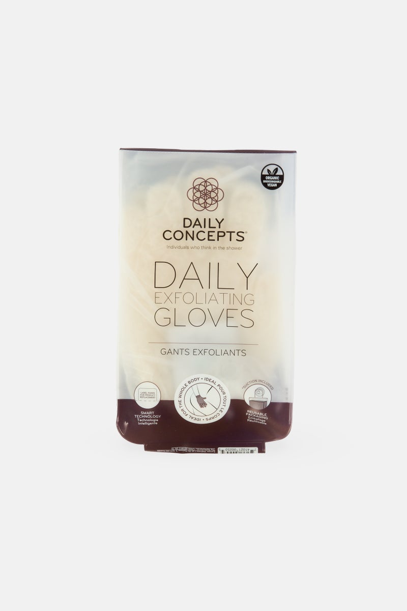 Daily Concepts Daily Exfoliating Gloves With Reusable Packaging and Suction Cup - Image 1