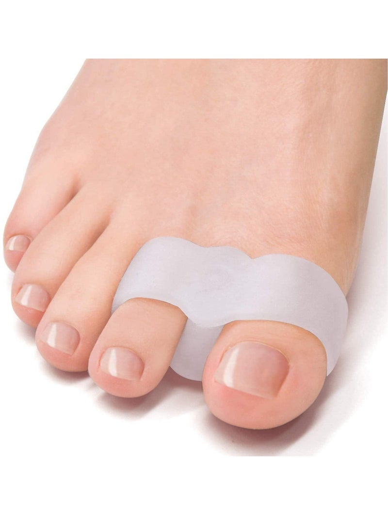 3 Pairs of Small Toe Separators, Silicone Bunion Correctors, Toe Separators with 2 Loops, Big Toe Space for Overlapping Toes Silicone Bunion Corrector - Image 1