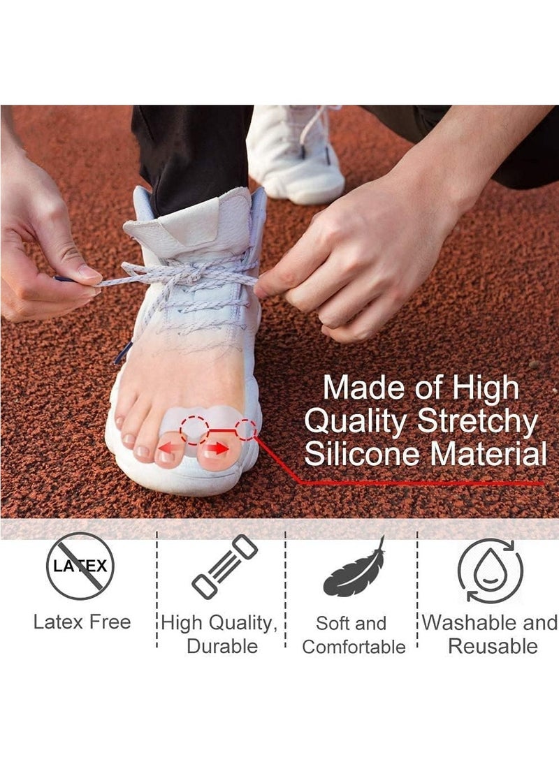 3 Pairs of Small Toe Separators, Silicone Bunion Correctors, Toe Separators with 2 Loops, Big Toe Space for Overlapping Toes Silicone Bunion Corrector - Image 5