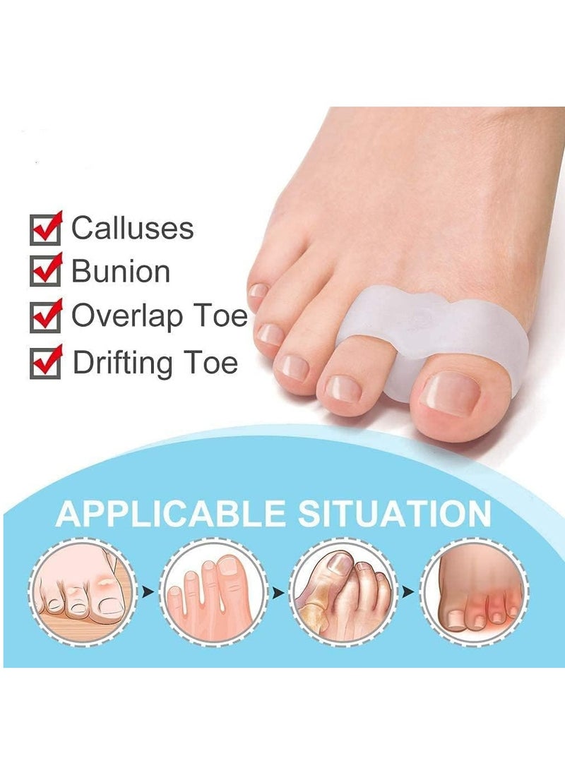3 Pairs of Small Toe Separators, Silicone Bunion Correctors, Toe Separators with 2 Loops, Big Toe Space for Overlapping Toes Silicone Bunion Corrector - Image 4
