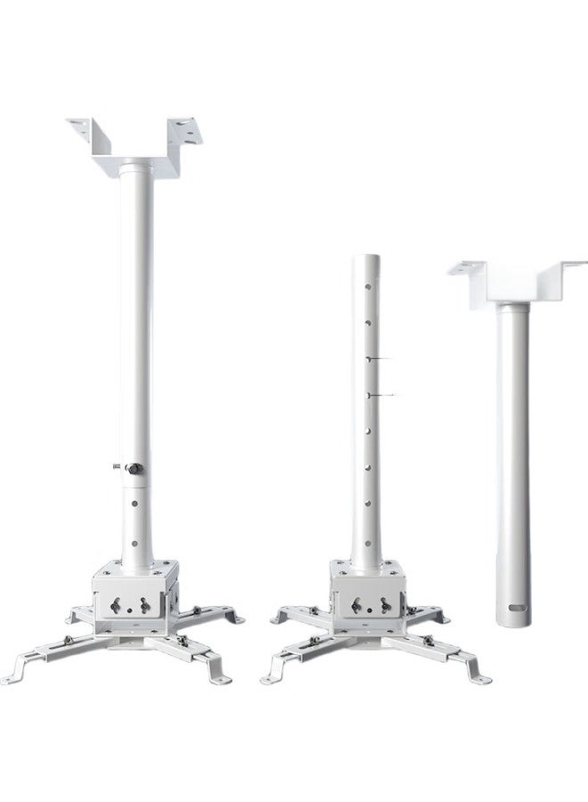 CINE Projector Ceiling Mount Bracket, Thickened Extendable Hanging Bracket, For Epson, Benq, Sony, Panasonic, Home And Commercial Use, Projector Ceiling Mount, 1.5 Meters (90-160Cm), White - Image 2