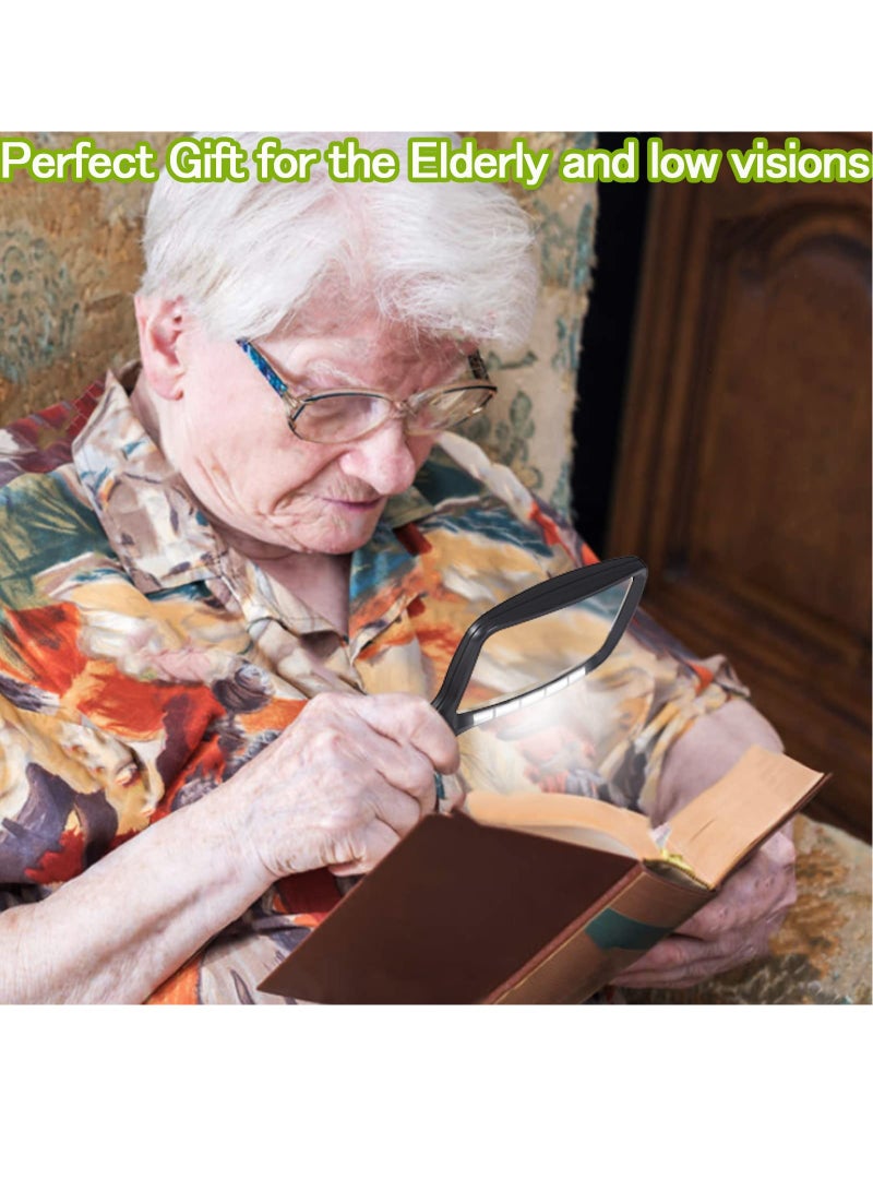 Lighted 2X Folding Magnifying Glass with Dimmable LED Ideal for Seniors Suitable for Reading Books and Newspapers - Image 2