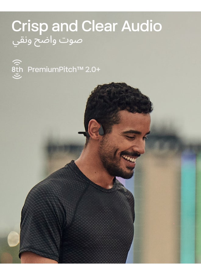 شوكز سماعات الرأس بتقنية التوصيل العظمي OpenRun - سماعات أذن رياضية بلوتوث مفتوحة مع ميكروفون، مقاومة للماء IP67، 8 ساعات من وقت التشغيل، USB-C - Image 4