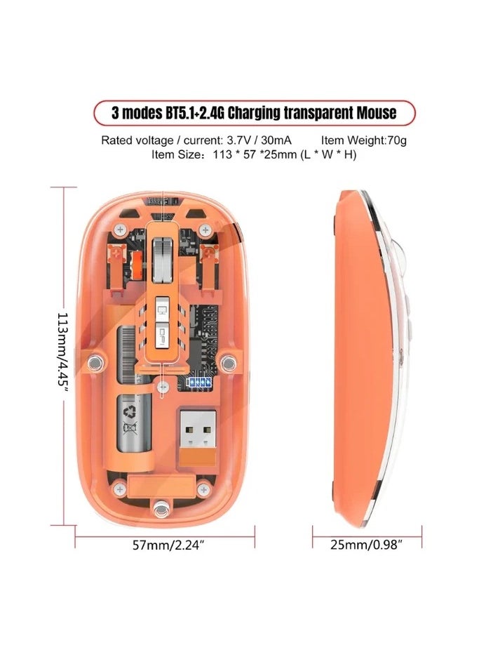 Generic Mouse M233 Multimode Wireless Transparent Design  - Image 5
