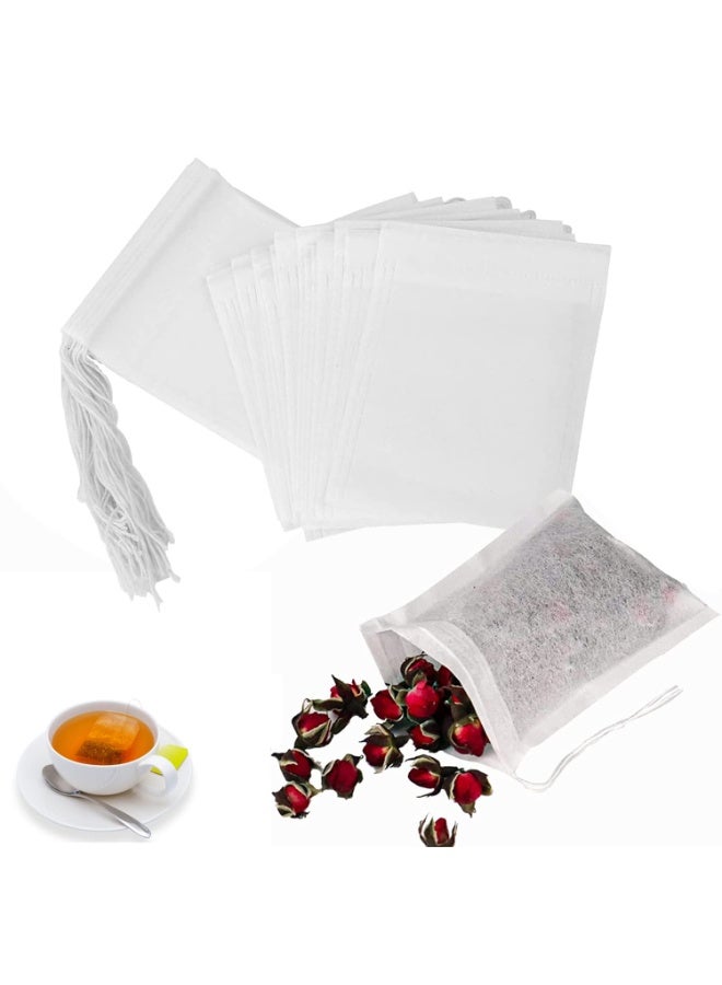 جيه زد اس أكياس شاي JZS للاستخدام مرة واحدة للشاي السائب، 200 كيس شاي فارغ للشاي السائب مع رباط، أكياس فلتر شاي طبيعية للشاي السائب 7x9 سم، 8x12 سم - Image 1