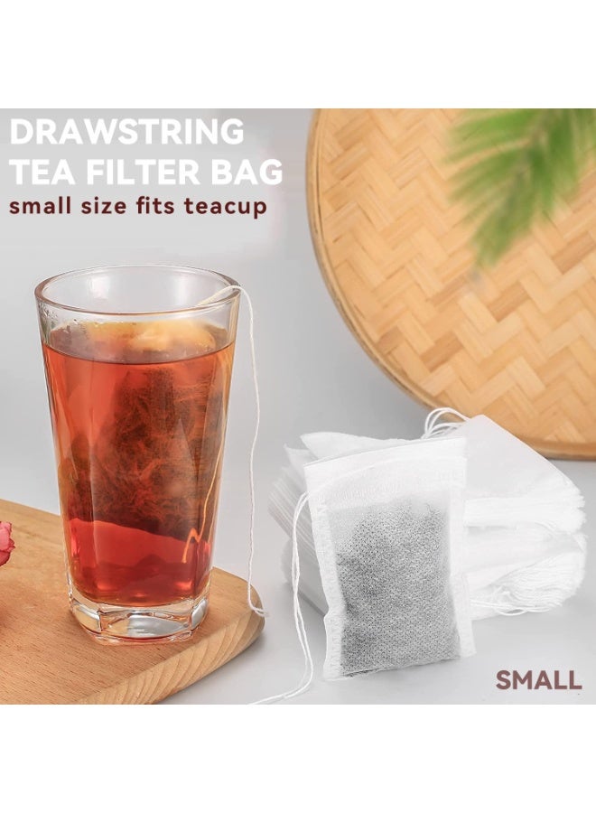 جيه زد اس أكياس شاي JZS للاستخدام مرة واحدة للشاي السائب، 200 كيس شاي فارغ للشاي السائب مع رباط، أكياس فلتر شاي طبيعية للشاي السائب 7x9 سم، 8x12 سم - Image 4