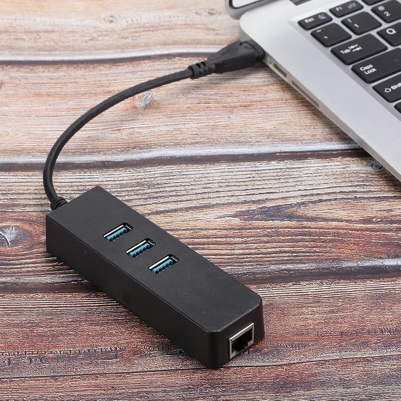 DM - HE27 RTL8153 USB 3.0 Ethernet Converter Adapter with 3 Port 3.0 HUB to RJ45 Drive - Free - Image 4
