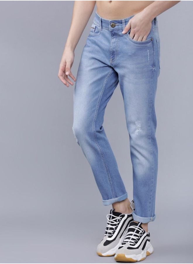 The Indian Garage Co Men Slim Fit Solid Mid-Rise Jeans  - Image 4