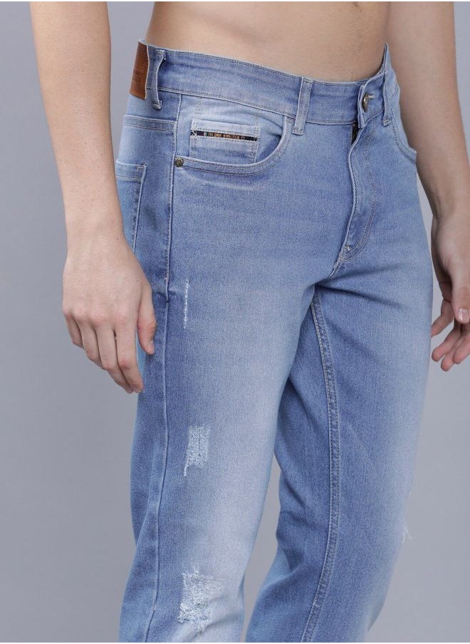 The Indian Garage Co Men Slim Fit Solid Mid-Rise Jeans  - Image 5