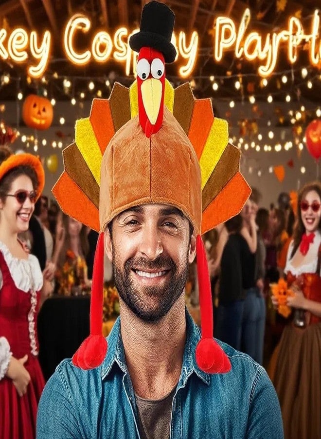 Asikkon Thanksgiving Turkey Hats Turkey Cap for Thanksgiving Night Event Dress-up Cosplay Costume Accessories - Image 3
