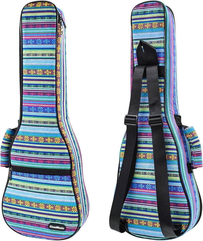 CLOUDMUSIC Ukulele Case Gig Bag Padded Backpack For Concert 23" Inch(Concert,Hawaii Blue) - Image 3