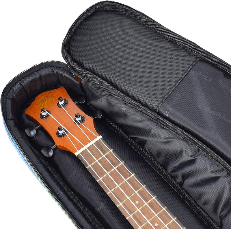 CLOUDMUSIC Ukulele Case Gig Bag Padded Backpack For Concert 23" Inch(Concert,Hawaii Blue) - Image 4